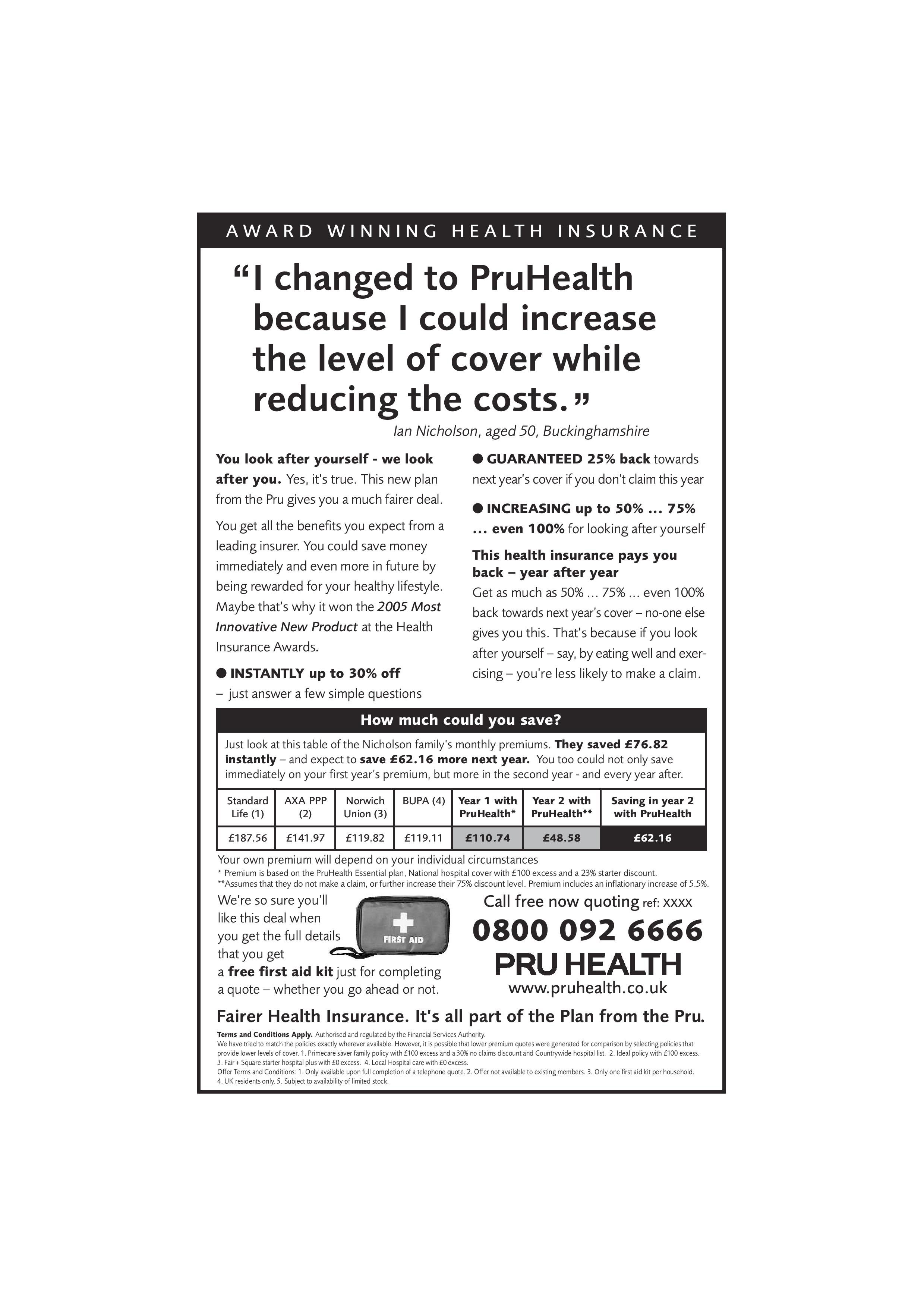 Pru Health ad